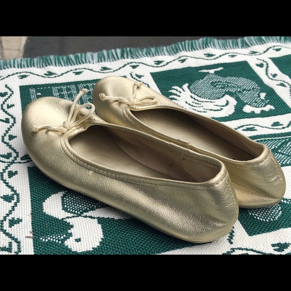 Zac Zac Gold Ballet Slip On Shoes Size 13.5 - Picture 5 of 11